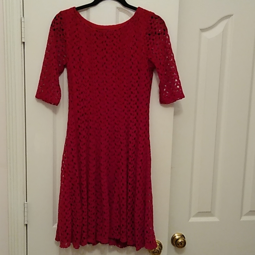 Rabbit Rabbit Rabbit Red Lace Dress - Picture 2 of 4